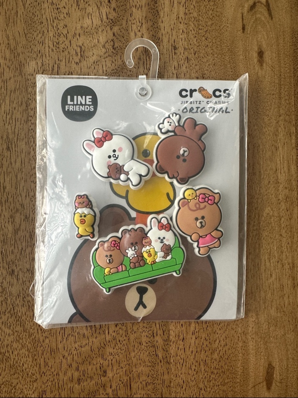 Crocs LINE FRIENDS x Crocs Brown & White Character Jibbitz Charm Pack
